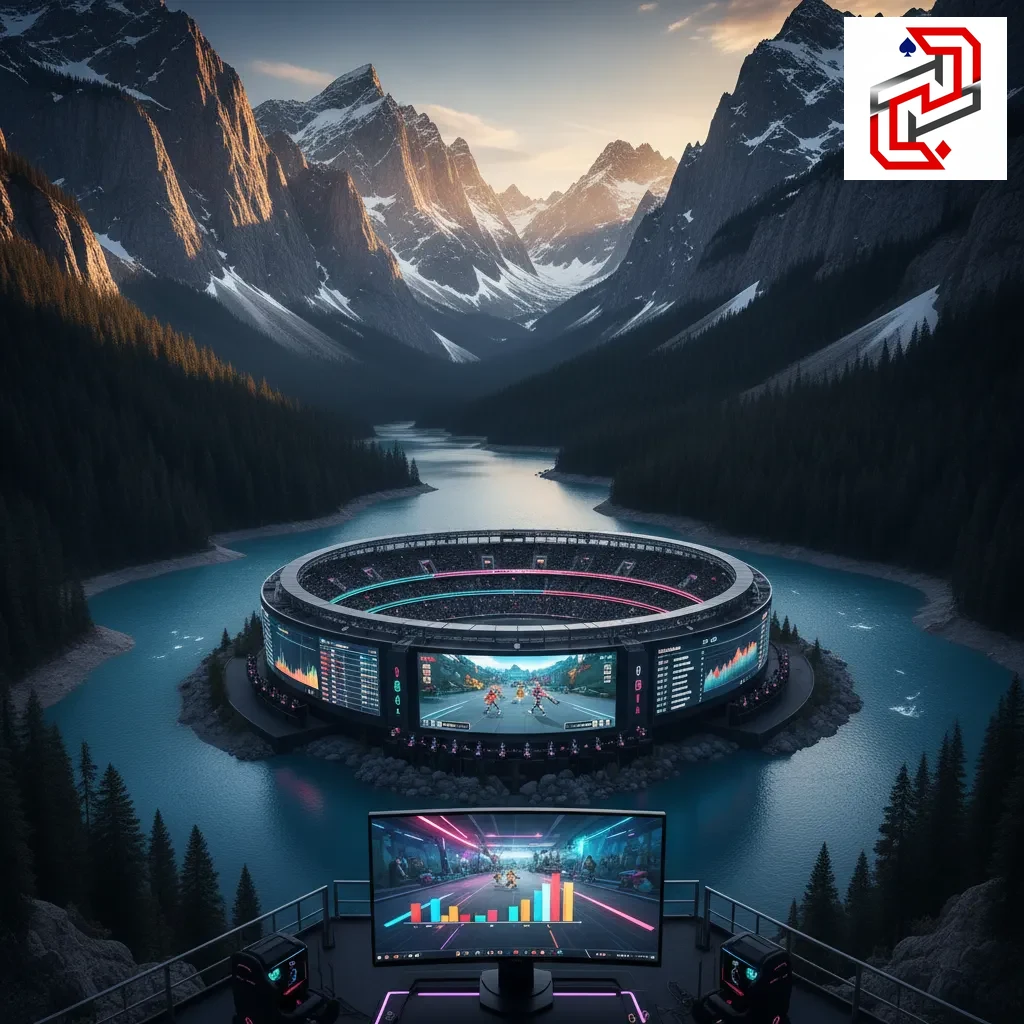 Esports tournament live stream interface displaying match statistics and real-time odds tracking.